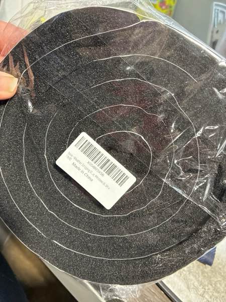 Condition photo showing New/Like New for Weather Stripping Door Seal Strip, 1 in x 1/2 in, Air Conditioner Window Seal, Strong Adhesive, Soundproof, Lightproof, Weatherproof Foam Tape Insulation Strip for Door Frame, Windows(6.5Ft x 1Roll) 1 in x 1/2 in x 6.5Ft