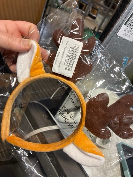 Condition photo showing New/Like New for Brown Christmas Antlers Headband, Fluffy Deer Antlers Hair Accessories for Women, Christmas Holiday Cosplay Costume Party