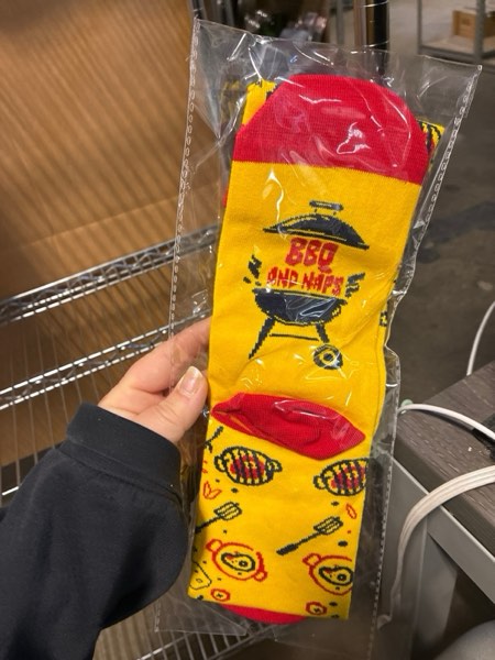 Condition photo showing New/Like New for Tmflexe Unisex Cotton 'If U Can I'm Gaming' Socks - Funny Novelty Gamer Gift for Men and Women - Great for Christmas Yellowred