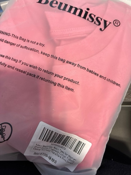 Condition photo showing New/Like New for (Size S) Beumissy Basic Tees for Women Short Sleeve Crewneck Cotton T-Shirts Casual Summer Tops