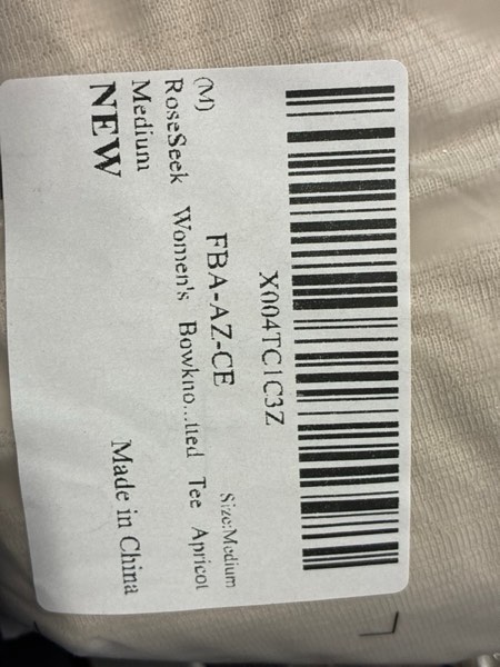 Condition photo showing New/Like New for (Size M) RoseSeek Women's Bowknot Long Sleeve T Shirts Off The Shoulder Tops Elegant Fitted Tee