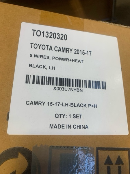 Condition photo showing New/Like New for Side Mirror Car Door Mirror for TOYOTA CAMRY 2015 2016 2017 Driver Side | Power Adjustable Glass | Heated Glass | Paint to Match |Replace Partslink TO1320320| BLACK (LH)