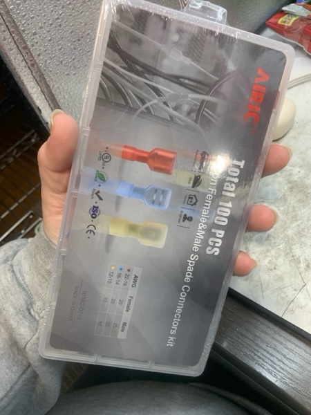 Condition photo showing New/Like New for AIRIC UL Listed Nylon Spade Quick Disconnect Connectors Kit, 22-10 Gauge Male and Female Electrical Connector Wire Spade Crimp Terminals, Wiring Crimps Insulated Terminal Assortment Kits, 100 Pcs Spade-100pcs