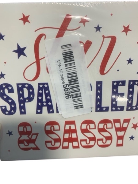 America Patriotic Wooden Sign Decor, 4th of July USA Desk Decor for Home Office Classroom Party Memorial Independence Labor Day Table Decorations, Star Spangled & Sassy