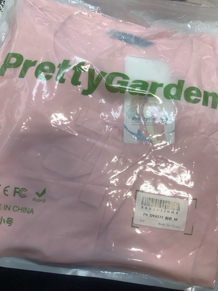 Condition photo showing New/Like New for PRETTYGARDEN Women's Spring Fall Babydoll Peplum Blouse Shirt Puff Long Sleeve Bow Tie Front Trendy Cute Y2K Going Out Tops Solid Pink Medium