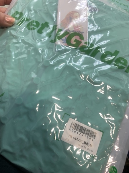 Condition photo showing New/Like New for PRETTYGARDEN Women's Dressy Casual Blouse Tops Fall Spring Puff Long Sleeve Button V Neck Hollow Out Lace Embroidered Shirts - Medium