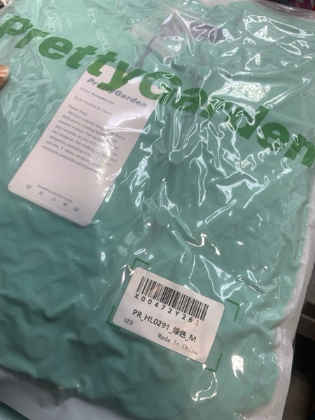 Condition photo showing New/Like New for PRETTYGARDEN Women's Dressy Casual Blouse Tops Fall Spring Puff Long Sleeve Button V Neck Hollow Out Lace Embroidered Shirts- medium