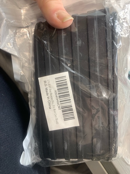 Condition photo showing New/Like New for Rear Bumper Protector,Car Accessories Exterior Rubber Non-Slip Car Bumper Protector,35.23x2.83inch Bumper Protection Strip with Strong Adhesive for Protecting Trunk,Fits Most Cars (Black)