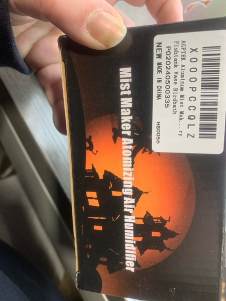 Condition photo showing New/Like New for AGPTEK Aluminum Mist Maker Fog Maker for Water Fountain Pond Rockery Fishtank Vase Birdbath Silver