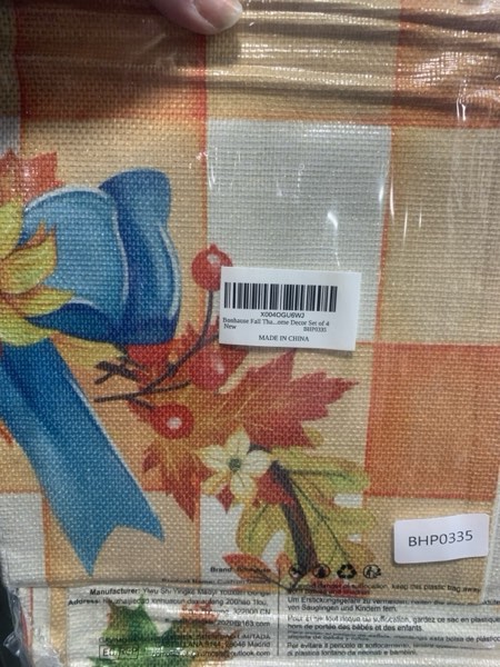 Condition photo showing New/Like New for Bonhause Fall Thanksgiving Throw Pillow Covers 18 x 18 Inch Buffalo Plaid Pumpkin Scarecrow Gnome Turkey Orange Cushion Cases Farmhouse Decoration for Autumn Home Sofa Couch Set of 4 18" x 18" (Pack of 4) Gnomes Turkey