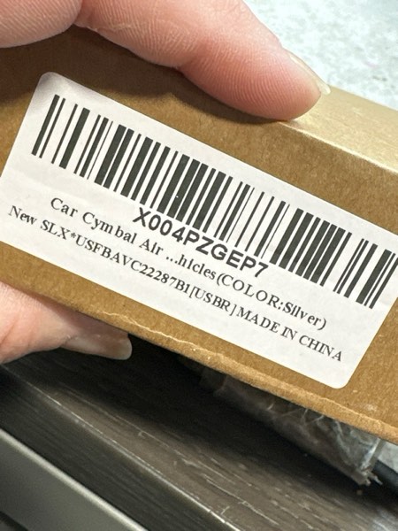 Condition photo showing New/Like New for Car Cymbal Air Vent, Mini Drum Cymbal for Dashboards, Fun Musical Car Accessory for Road Trips Music Lovers, Easy Clip on Crash Cymbals for All Vehicles(COLOR:Silver)