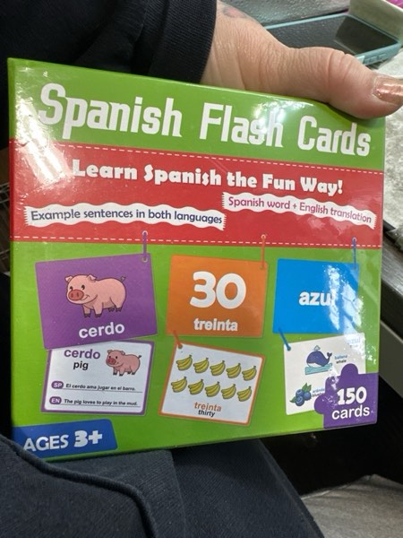 Condition photo showing New/Like New for Spanish Flash Cards Toddler Bilingual Baby Cognitive Flashcards, Alphabet, Animals, Numbers, Shapes Colors, First Words, Body Parts,Emotions,Educational Toys Kindergarten Learning Activities