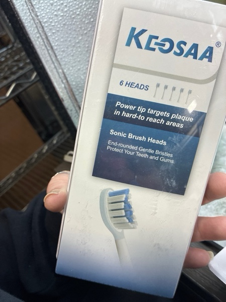 Condition photo showing New/Like New for Replacement Toothbrush Heads for Philips Sonicare Electric Toothbrush, 2-in-1 Tongue Cleaner, 6 Pack, Ice Blue,Suitable for Philips Sonicare Heads, C2, C1, C3, W1, W2, W3, G1, G2, G3 Blue & White 1 Count (Pack of 6)