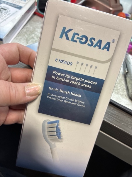 Condition photo showing New/Like New for Replacement Toothbrush Heads for Philips Sonicare Electric Toothbrush, 2-in-1 Tongue Cleaner, 6 Pack, Ice Blue,Suitable for Philips Sonicare Heads, C2, C1, C3, W1, W2, W3, G1, G2, G3 Blue & White 1 Count (Pack of 6)