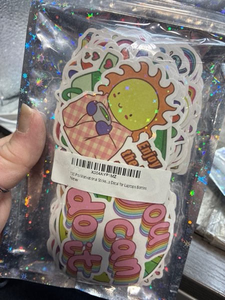 Condition photo showing New/Like New for 130 Pcs Motivational Holographic Stickers for Teens Adults - Inspirational Scrapbook Decals for Journaling, Waterproof Vinyl Mental Health Quotes for Laptops Bottles