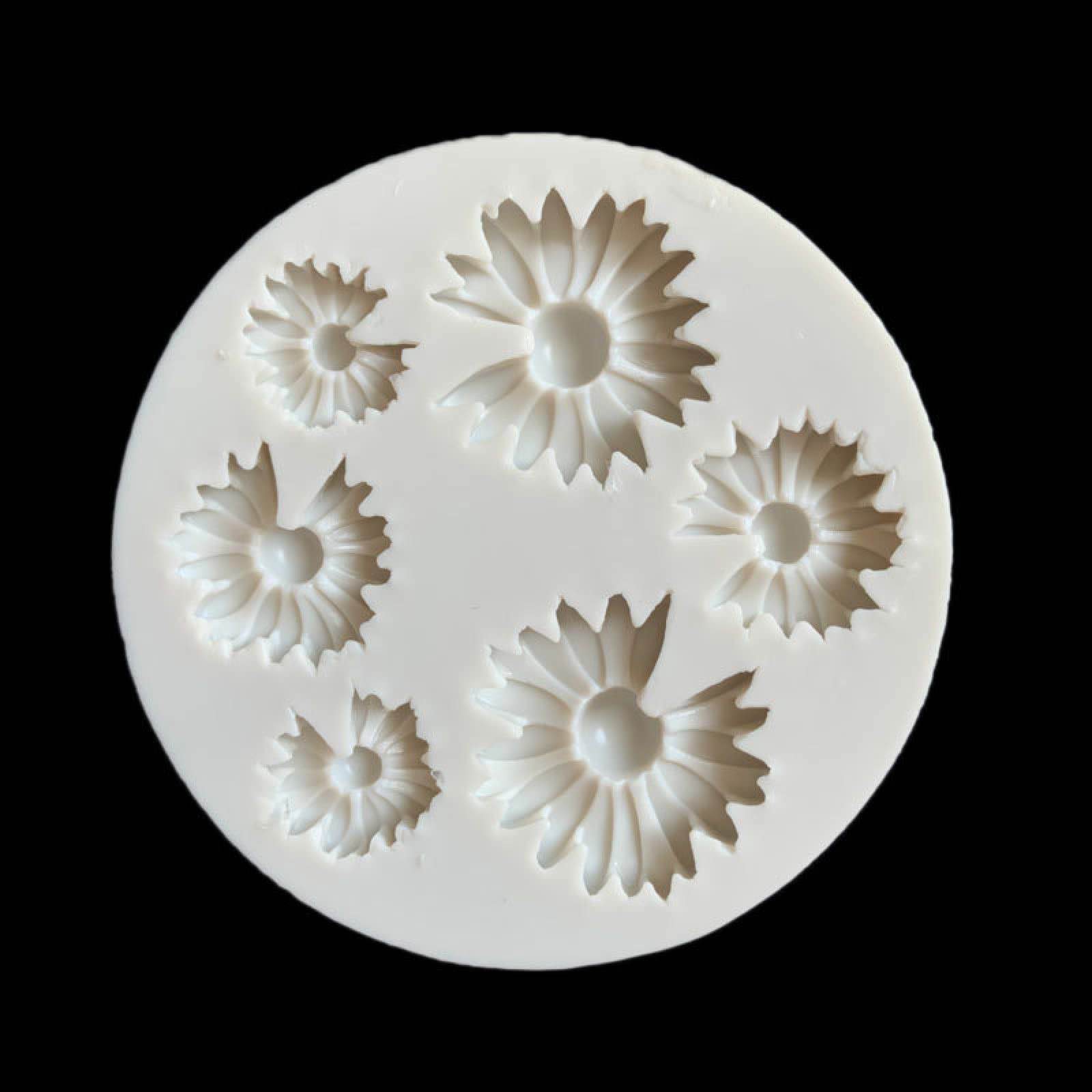 MOLDS Daisy Flower Fondant Mold Flower Candy Silicone Molds For Cake Decoration Cupcake Topper Chocolate Cupcake Topper Sugar Craft Polymer Clay Gum Paste 