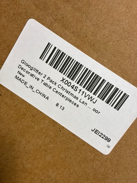 Condition photo showing New/Like New for Glooglitter 2 Pack Christmas Lanterns with Warm White LED Lights 11 x 6 Inch Red Christmas Lantern Decor with Holly Berry Pine Hanging Xmas Candle Holder Indoor Outdoor Decorative Table Centerpieces