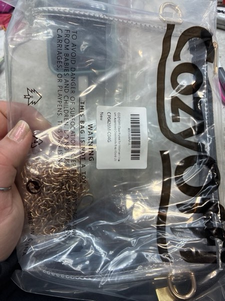 Condition photo showing New/Like New for Clear Bag Stadium Approved: Suit for Quick Security Check - Small Transparent Purse for Women