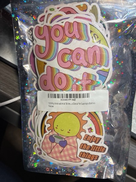 Condition photo showing New/Like New for 130 Pcs Motivational Holographic Stickers for Teens Adults - Inspirational Scrapbook Decals for Journaling, Waterproof Vinyl Mental Health Quotes for Laptops Bottles