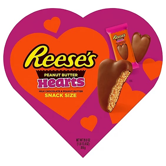 REESE'S Milk Chocolate Peanut Butter Snack Size Hearts