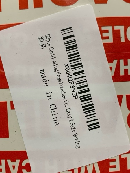 Condition photo showing New/Like New for 100 pcs Moving supplies, 60 Cushioning Foam Pouches 15x15", with 40 Fragile Stickers, Moving Packing Supplies for Protect Dishes Cup Glasses Packaging,Storage 100 pcs sets,15X15in