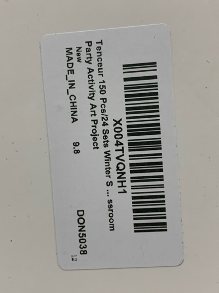 Condition photo showing New/Like New for Tenceur 150 Pcs/24 Sets Unfinished Winter Snowflake Ornament Christmas Tree Decorations Paper Snowflake Hanging Ornaments with String and Diamond Stickers for Xmas Winter Holiday Party Decor