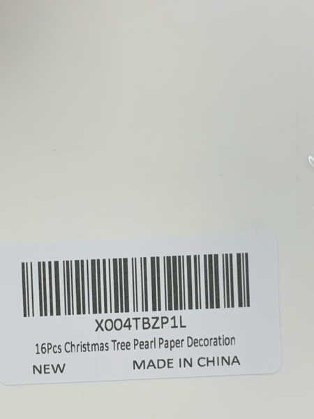 Condition photo showing New/Like New for PAPER FAIR White Christmas Hanging Decorations Set, 3D Xmas Tree Paper Honeycomb Ornaments Gold Snowflake/Merry Christmas Banner Paper Lantern Ornament for Festive Holiday Table Decor