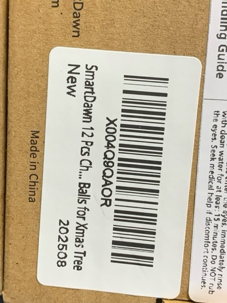 Condition photo showing New/Like New for 12 Pcs Christmas Tree Decorations, 1.18 Inch Christmas Ball Ornaments Glittering Plastic Hanging Decorations, Elf Balls Swirl Candy Cane Peppermint Red and Green Balls for Xmas Tree 1.18in-12PC