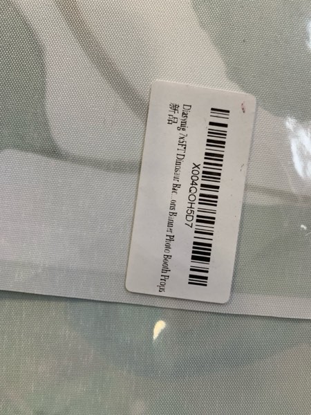 Condition photo showing New/Like New for 7x5FT Dinosaur Backdrop It's a Boy Cartoon Dinosaur Cactus and Eucalyptus Leaves Photography Background Baby Shower Kids Birthday Party Decorations Banner Photo Booth Props