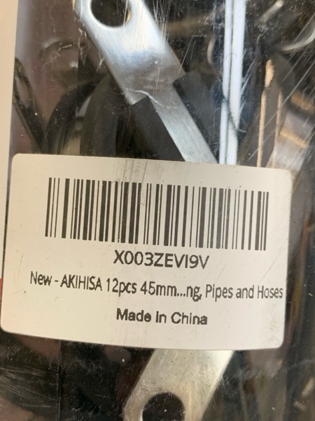 Condition photo showing New/Like New for AKIHISA 12Pcs 1-3/4 Inch Cable Clamps, 304 Stainless Steel Conduit Clamps, for Cable, Pipe, Hose, Fuel Line, Metal Wire Cord Installation Single Size 12Pcs 1-3/4"