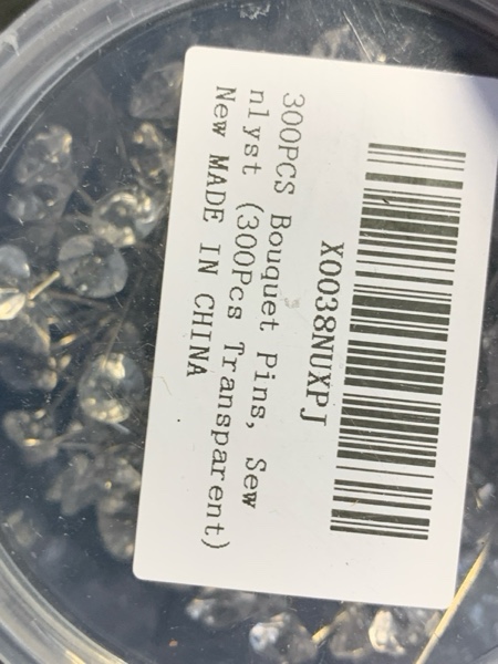 Condition photo showing New/Like New for 300PCS Bouquet Pins, Sewing Corsages Flower Pins, Long 2inch Straight Head Diamond Pins for Wedding, Jewelry DIY Decoration, Quilting and Craft by Sunenlyst (Transparent-300pcs)