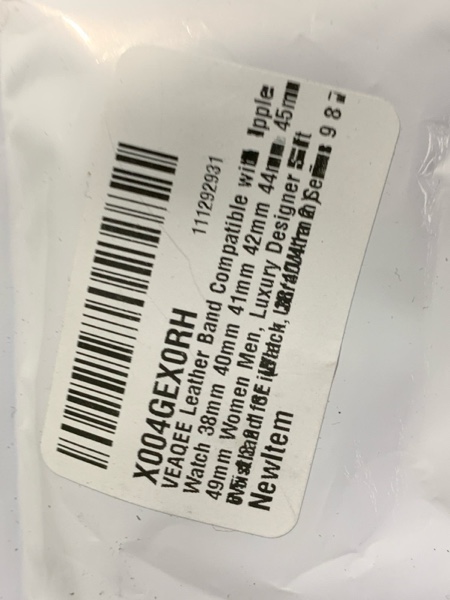 Condition photo showing New/Like New for Leather Band Compatible with Apple Watch 38mm 40mm 41mm 42mm 44mm 45mm 49mm Women Men, Luxury Designer Soft Wristband for iWatch Ultra/Ultra 2 Series 9 8 7 6 5 4 3 2 1 SE Black 38/40/41mm