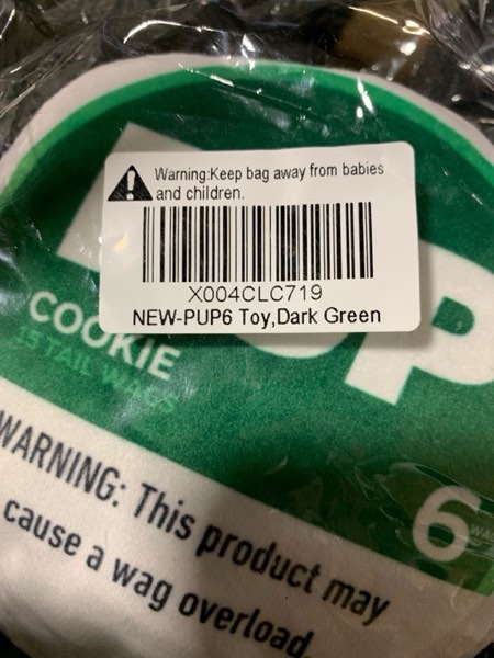 Condition photo showing New/Like New for PUP Pouch Funny Parody Dog Toy | Plush Squeaky & Durable | Interactive Chew Toy for Small, Medium & Large Dogs | Upgraded Tough Fabric | Puppy Gift | Stuffed Novelty Crinkle Toy | Cool Pet Present Dark Green