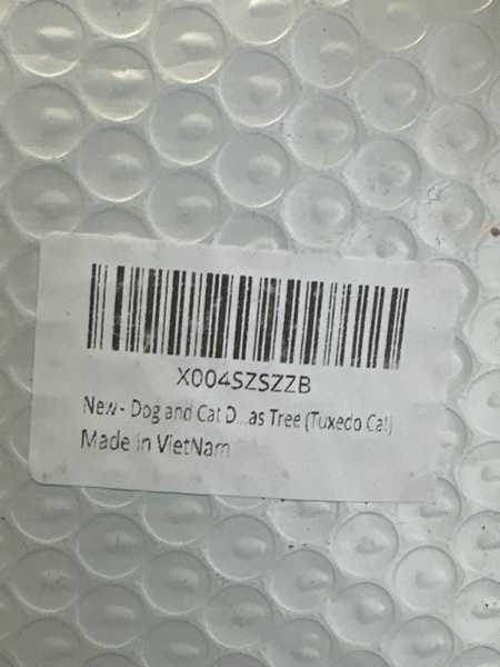 Condition photo showing New/Like New for Tuxedo Cat Ornament Hugging Candy Cane 2D Flat Acrylic Ornament - Christmas Tree Decoration, Black and White Cat Holiday Tree Decoration for Pet Lovers 2025