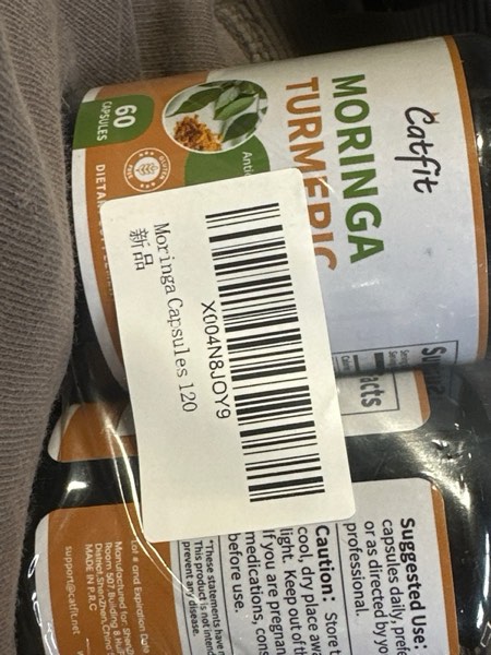 Condition photo showing New/Like New for 2 Pack Moringa Capsules 10-in-1 Superfood Supplement – Turmeric Curcumin, Bromelain & Black Pepper – Antioxidant, Energy & Skin Support – Vegan, Non-GMO 120 Count (Pack of 1)