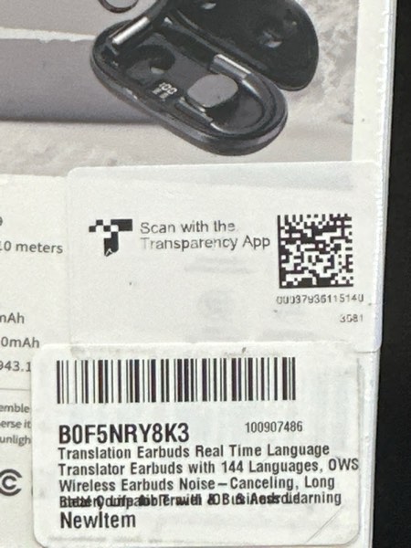 Condition photo showing New/Like New for Translation Earbuds Real Time Language Translator Earbuds with 144 Languages, OWS Wireless Earbuds Noise-Canceling, Long Battery Life for Travel & Business Learning Ideal Compatible with iOS & Android Black