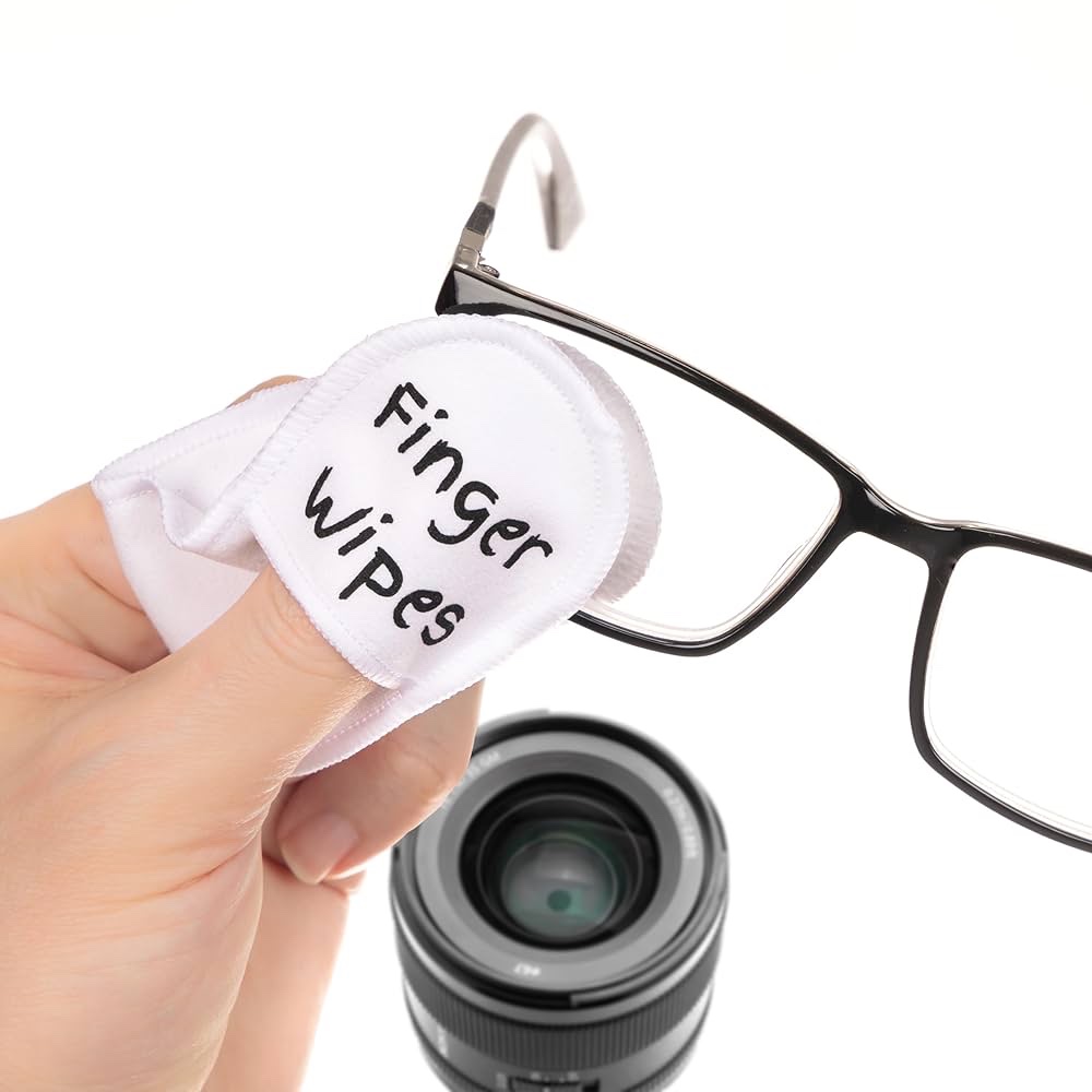 Finger Wipes by M848-6pcs Reusable Microfiber Glasses Cleaner, Eyeglass Cleaner, Eye Glasses Cleanin