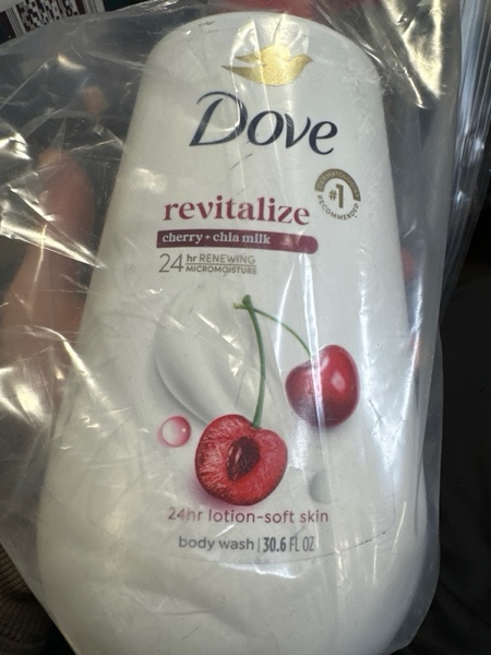 Condition photo showing New/Like New for Dove Moisturizing Gentle Women s Body Wash with Pump All Skin Type Revitalizante Cherry & Chia Milk 30.6 oz