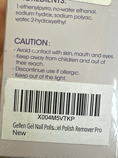 Condition photo showing New/Like New for Gellen Gel Nail Polish Remover, Gel Remover for Nails Quickly in 2-5 Minutes, Easy Use No Need to Soak or Wrap, Professional Nail Gel Remover Kit, Gellen Gel Polish Remover Pro Light purple
