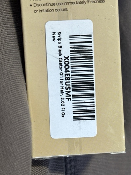 Condition photo showing New/Like New for 100% Pure Jamaican Black Castor Oil for Hair & Skin, Cold Pressed Organic Hair Growth Oil for Eyelashes & Eyebrows, Unrefined Hair Oil Glass Bottle Pack Wrap Christmas Gift, Hexane Free 2.02 Fl Oz