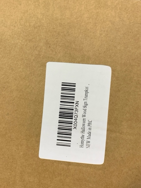 Condition photo showing New/Like New for Funny Halloween Decorations, Trumpkin Make Halloween Great Again Wood Sign for Home Table Wall Decor, Novelty Halloween Prints with Wood Frame, Halloween Tiered Tray Party Decor Supplies, 7x7 inch