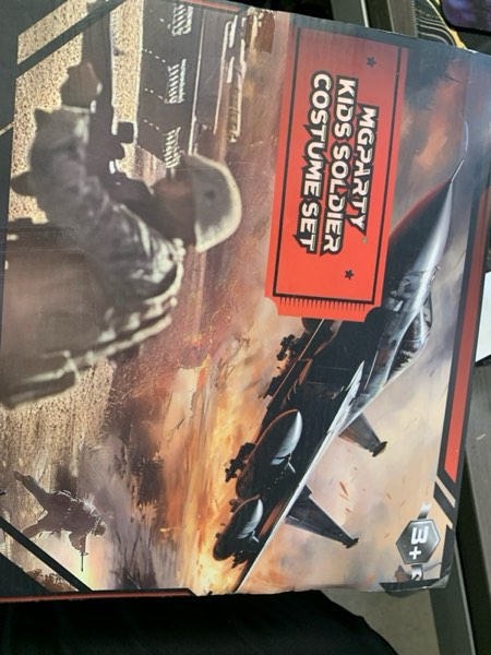 Condition photo showing New/Like New for MGparty Halloween Costume for kids, Soldier Costumes for Boys Kids with Toy Accessories for Halloween Role Play Ages 3-12 Large