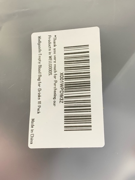 Condition photo showing New/Like New for 10 Pack Blood Bag for Drinks Pouches Mug Empty Vampire Diary Halloween Food Safe Reusable Drink Containers Bags Cups for Christmas Juice Party Nursing Birthday