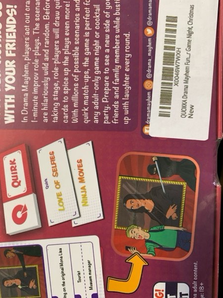 Condition photo showing New/Like New for QUOKKA Charades & Guessing Game for Adults - 120 Hilarious Scenarios & Quirk Cards | Perfect for Adult Game Night, Parties, Gifts & Reunions | Original Pack