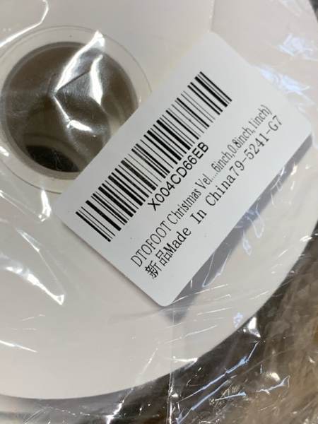 Condition photo showing New/Like New for Christmas Velvet Ribbon 40 Yards Khaki Velvet Ribbon for Gift Wrapping 4 Rolls Vintage Fabric for DIY Craft Xmas Wrapping Bow Wedding Party Decor (0.4inch,0.6inch,0.8inch,1inch)