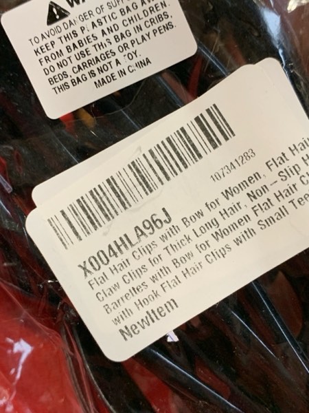 Condition photo showing New/Like New for Flat Hair Clips with Bow for Women, Flat Hair Claw Clips for Thick Long Hair, Hair Barrettes with Bow for Women Flat Hair CLips with Hook Flat Hair Clips with Small Teeth