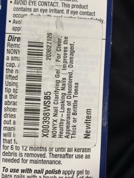 Condition photo showing New/Like New for NONYX Fungal Nail Clarifying Gel | Clinically Proven for Discolored, Thick, Brittle, Yellow, Lifted, and other signs of Fungus-Damaged Toenails | 90% of Nails Improve | Over 8 million sold