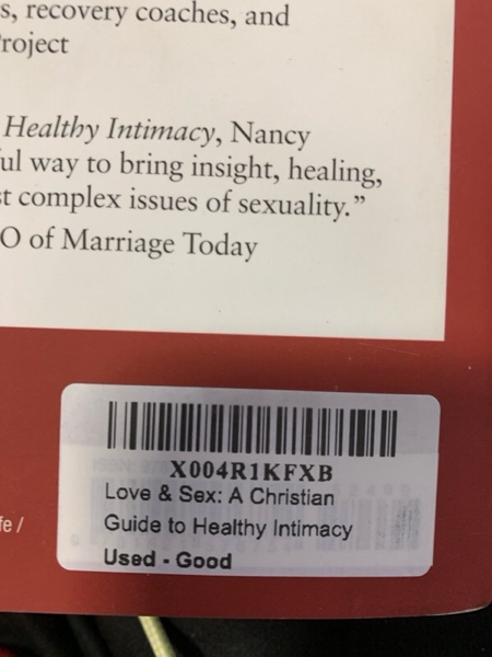 Condition photo showing New/Like New for Love & Sex: A Christian Guide to Healthy Intimacy