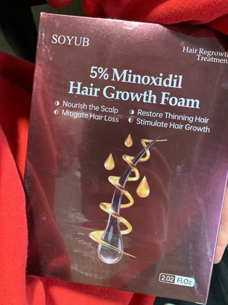 Condition photo showing New/Like New for 5% Minoxidil for Men and Women, Minoxidil Foam for Women Hair Growth, Topical Hair Loss Treatment, Promotes Hair Regrowth Fuller and Thicker, Unscented - 2 Pack Red
