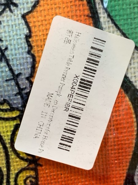 Condition photo showing New/Like New for Halloween Table Runner Pumpkin Ghost Table Cover Spooky Skeleton Decor Halloween Decorations for Home Party